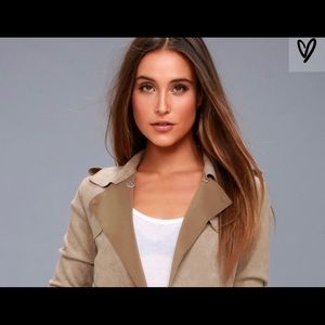 Lulus suede trench coat
